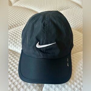 Nike Black Sports Unisex Cap with White Swoosh